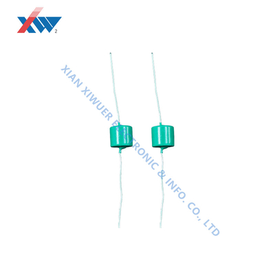 10KVDC 500pF multilayer axial ceramic capacitor green epoxy coated with tinned copper wire