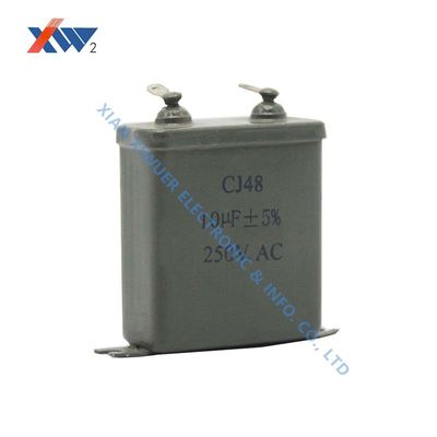 Bom preço Capacitor de alta tensão do filme de CJ48 250VDC 10uF, capacitor dielétrico de papel metalizado on-line