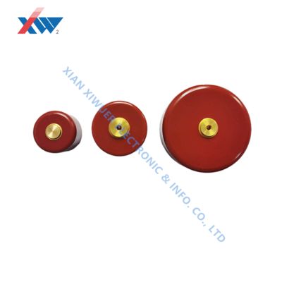 High Voltage Ceramic Doorknob Capacitor with Partial Discharge <5PC at 20kV, Temperature Coefficient -4700 ±1000 ppm/°C, and Storage Temperature -25°C to +85°C