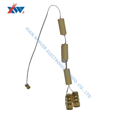 Capacitor cerâmico de alta tensão 40,5kV 45pF com terminal de tampa grande